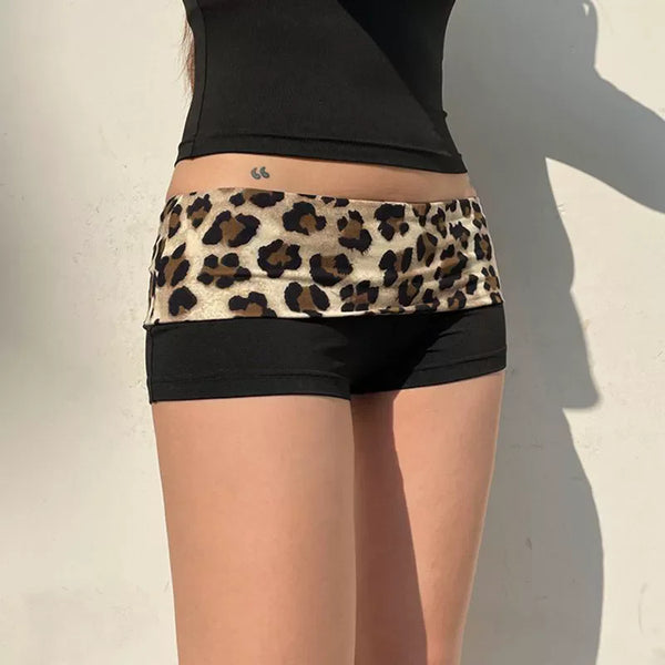 Leopard Style Booty Shorts