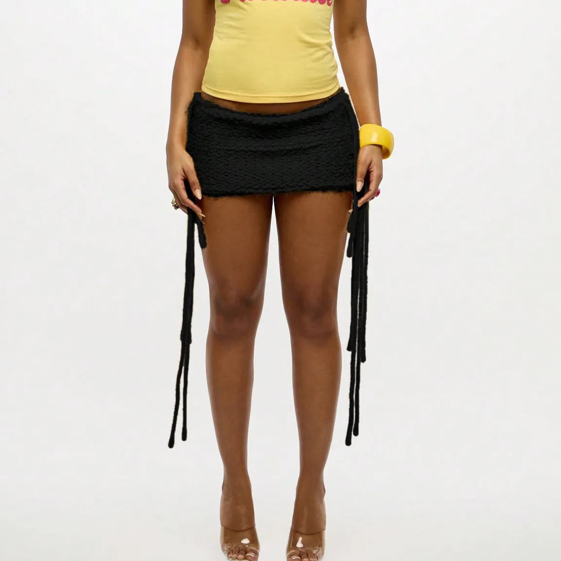 Chic Tassel Fringe Mini Skirt
