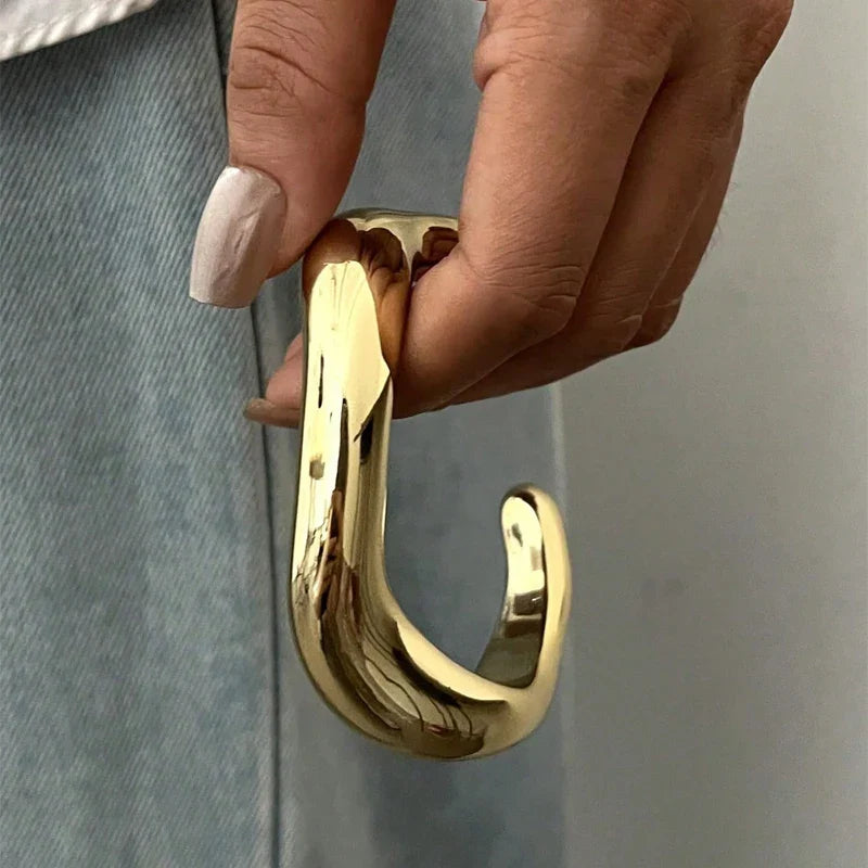 Trendy Wavy Cuff Bracelet Set