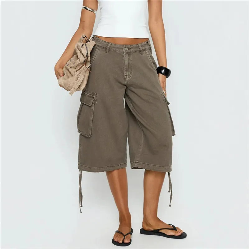 Stylish Women's Cargo Capri Pants